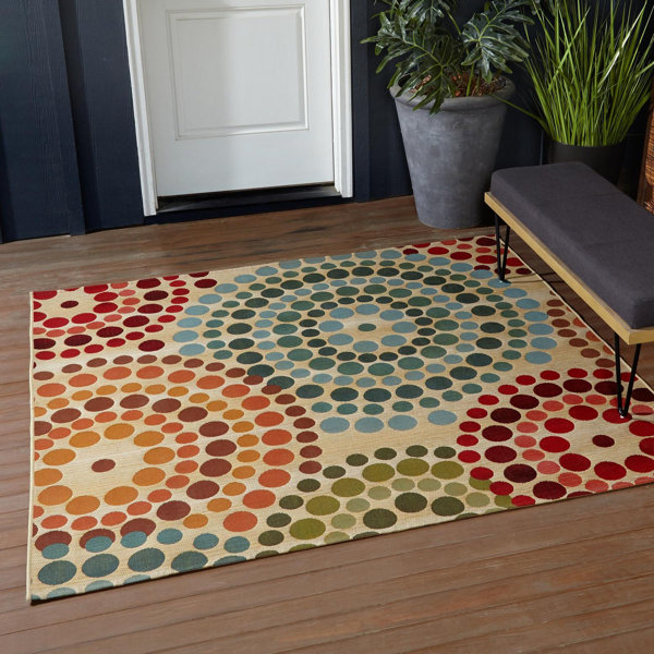 Wade Logan® Deweese Green/Beige/Red/Turquoise Indoor/Outdoor Rug & Reviews Wayfair Canada